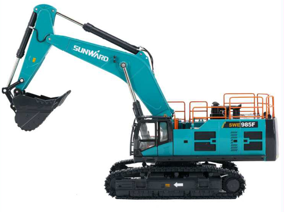SWE985F grävmaskin legering ingenjörsfordon modell simulering barnleksak bil prydnad