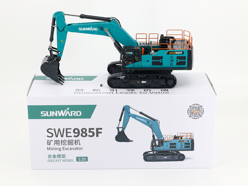 SWE985F grävmaskin legering teknisk fordonsmodell simulering barnleksaker bilprydnader